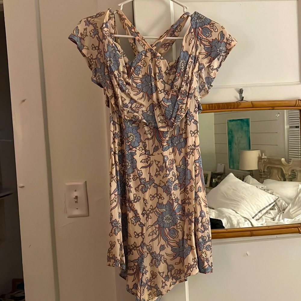 Impeccable Pig - Pink and Blue Floral Short Romper - Small